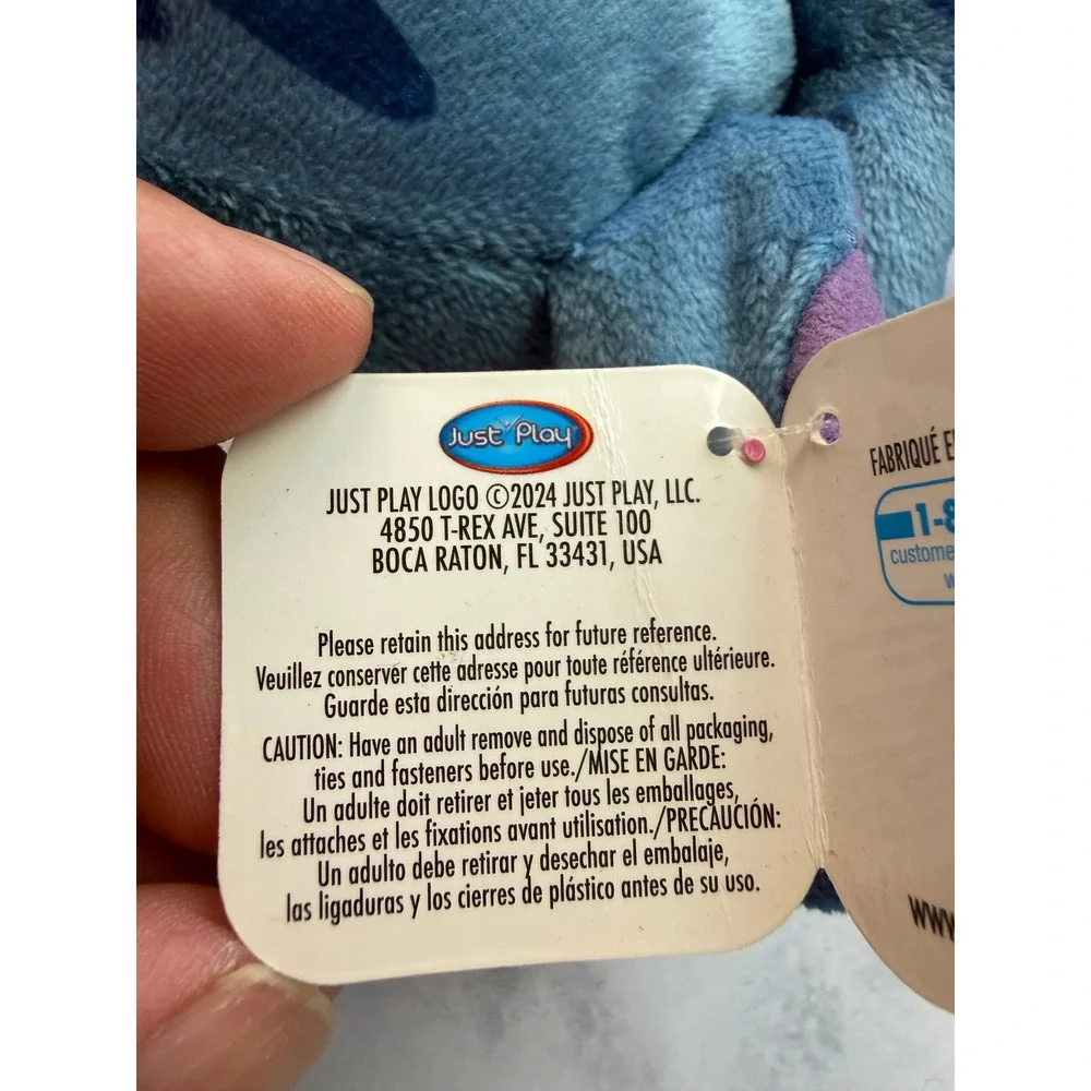Disney Lilo and Stitch Plush Heart Swim Trunks Blue Just Play 2534KM01 7 Inch